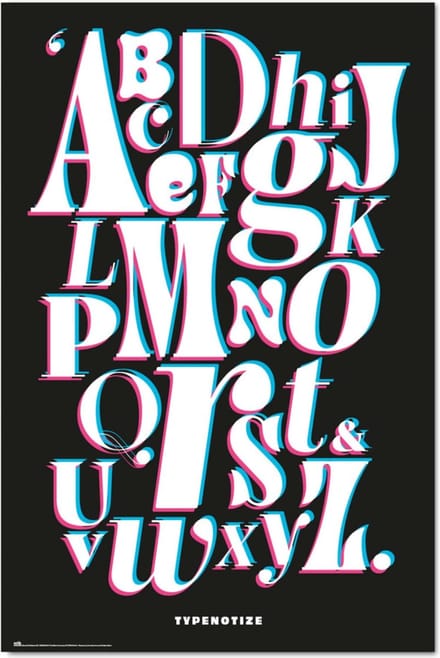 Poster Typenotize 61x91,5cm