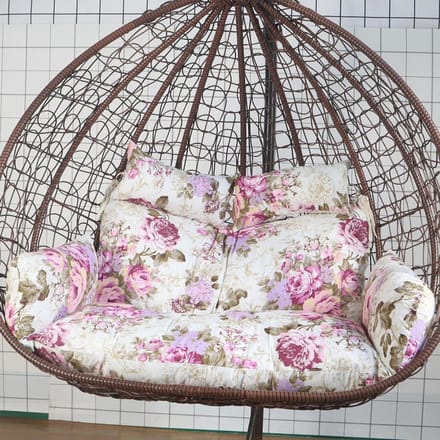 Dubbele Hangstoel - Eierstoel Terras - Buiten Ontspannen - Waterdicht Rotan - 150cm x 110cm - Niet gespecificeerd