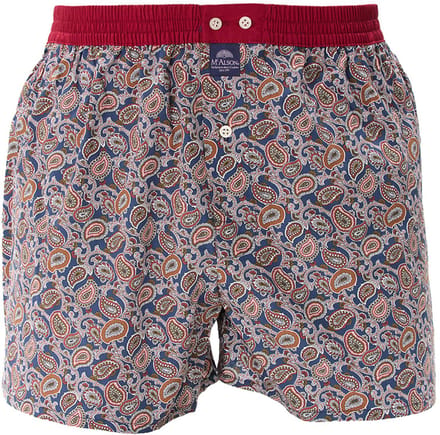McAlson boxer Paisley blauw - bordeaux