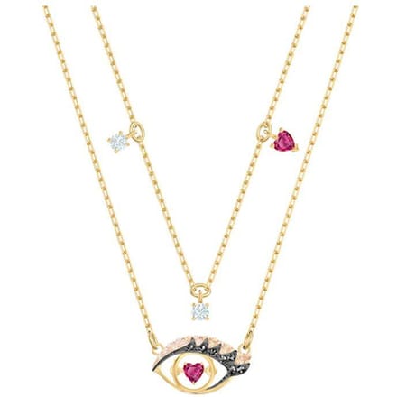 Collier Double Couche Œil Maléfique Swarovski Femme collier 5483979 Box (Random Color) beige