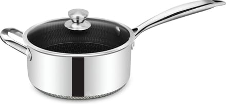 Cheffinger Sauspan met Deksel - 20cm - RVS - Honingraat - Inductie