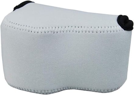 Compacte Neopreen Camera Tas voor DSLR - Lichtgewicht Bescherming en Opbergruimte, Grijs, Maat S