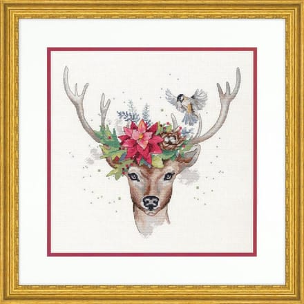 Borduurpakket WOODLAND DEER - DIMENSIONS