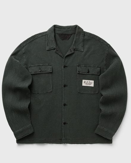 WAFFLE BUTTON FRONT SHIRT