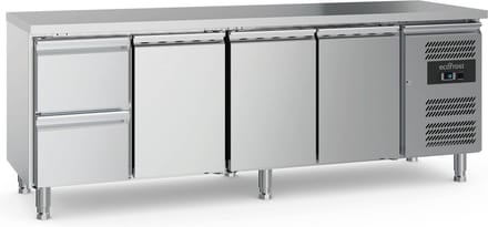 Ecofrost Koelwerkbank - 553L - 3 Deuren + 2 Laden - +2°C/+8°C - Geforceerd - 2230x700x850mm