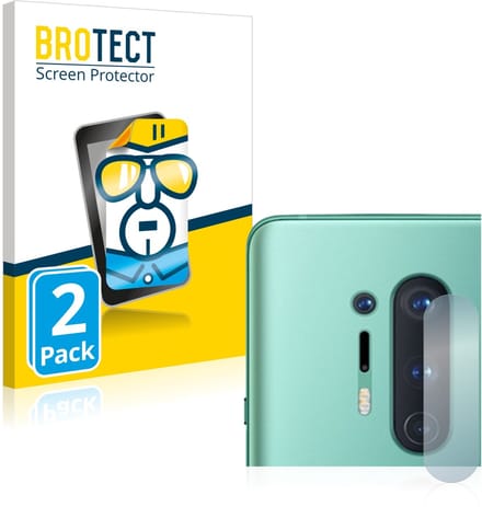BROTECT - Screenprotector voor OnePlus 8 Pro (ALLEEN Camera Lens) - Folie Beschermfolie transparant 2 Stuks