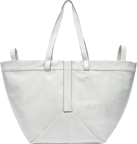 LIEBESKIND BERLIN Leren Elvira Paper Touch Crinkle Shopper Arctic Crème