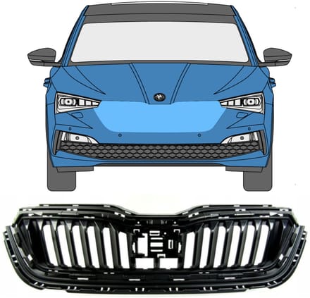 Grill voor Skoda Scala 2019-