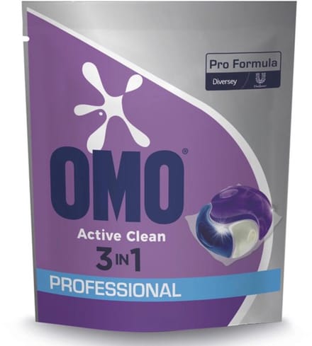 Omo Professional - Wasmiddel capsules Pro Formula Active Clean 3in1 Caps - 4 x 80 stuks - Voordeelverpakking
