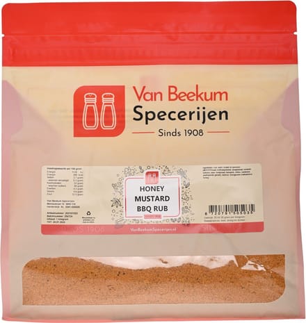 Van Beekum Specerijen - Honey Mustard BBQ Rub - 1 KG (hersluitbare stazak)