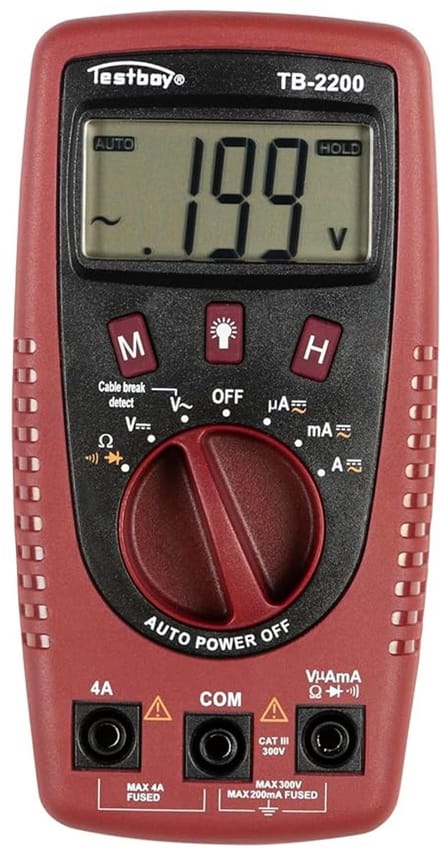 Digitale Multimeter met Kabelbreukdetector, LED Zaklamp en Auto Uitschakeling