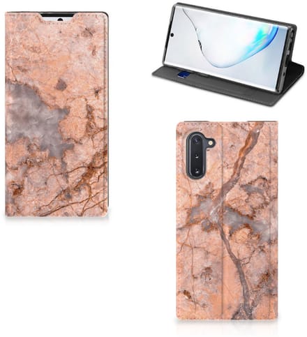 Samsung Galaxy Note 10 Standcase Marmer Oranje
