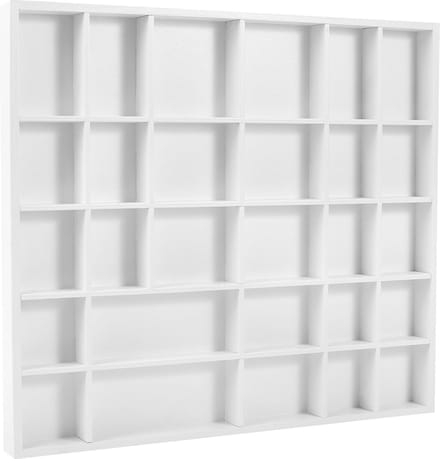 Creative Deco Kast Sieradendoos Box Wit | 28 Vakken | 44.5 x 40 x 3 cm | Houten | Decoupage en Decoratie