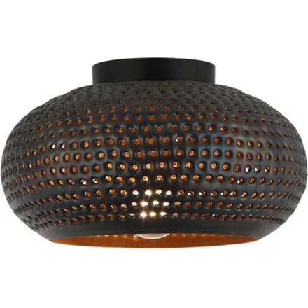 Freelight Fori plafondlamp, Ø 35 cm, bruin, metaal