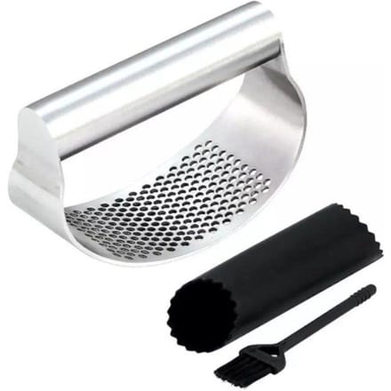 Kinghoff KH-1632 - Knoflookpers Set - 3-delig - Roestvrij staal - Ergonomisch