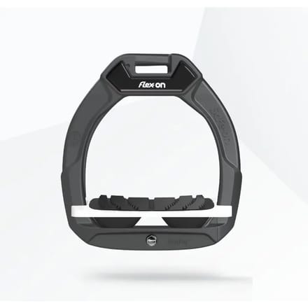 Veiligheidsstijgbeugels Paardrijden Hellend Grip Antraciet/Wit/Zwart Kind Flex-On Safe-On