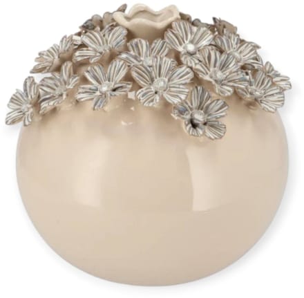 Daan Kromhout - Vaas - Bloemenvaas - Flowers - Creme - Wit - Keramiek - 18x7x18cm