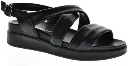 Hush Puppies Zwarte Damessandaal Verhoogde Zool maat 37