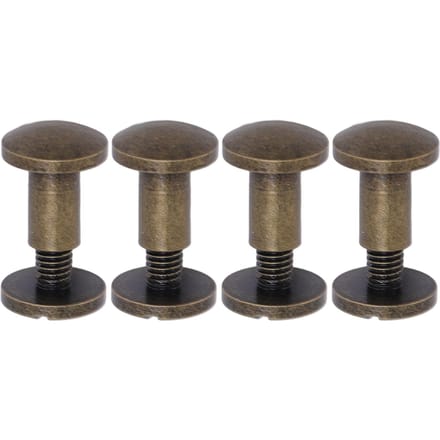 20 Sets 8 X 7mm Bindklinknagels Antiek Brons 8 X 5mm Boog Sleufkop Bindschroeven Studs voor DIY gray