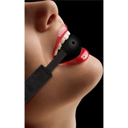 Ouch - Verstelbare Ball Gag met gaten - Zwart