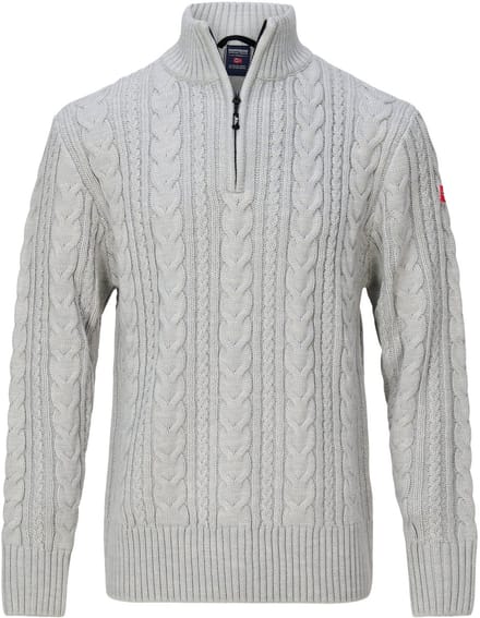 Nordberg Kol Sweater Half Zip - Heren - Grijs Melange - Maat M