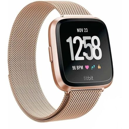 Fitbit Versa Milanese band (rosé goud) - Afmetingen: Maat S