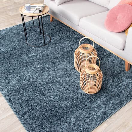 NATURL. Hoogpolig vloerkleed - Lofty Blauw | Haal kleur in huis! - 230x330cm