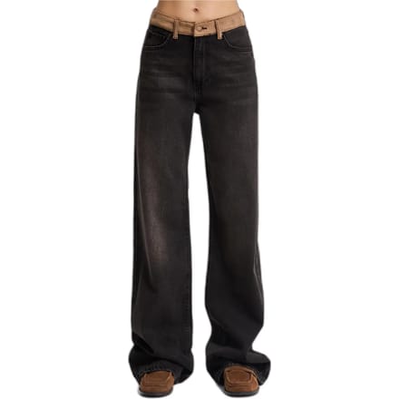 It's Basic - Wide Mid Rise Jeans - Chocolate