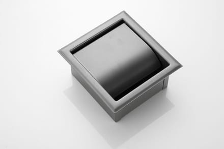 Inbouw toiletrolhouder Gun metal RVS by L'Aqua®
