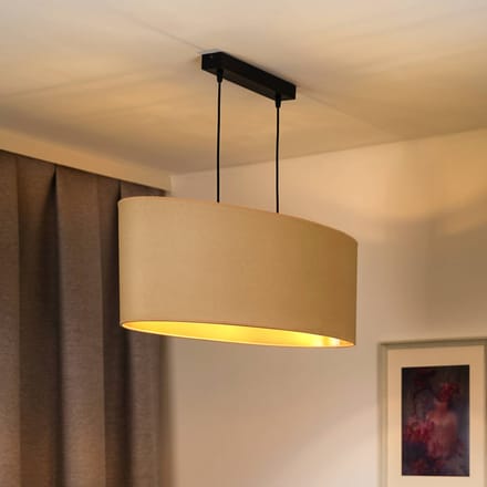 Envostar hanglamp Idun licht beige 80 cm natuurlijk materiaal veganistisch