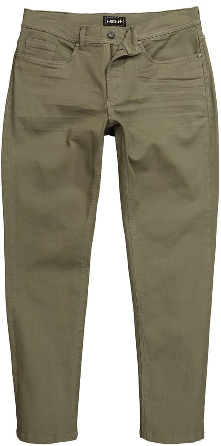 Men Plus - Heren - Gekleurde jeans Buikfit Regular Fit 5-pocket - Kaki - Maat 70