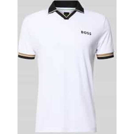 slim fit poloshirt met labelprint model 'PL_TOC SERVE 2'