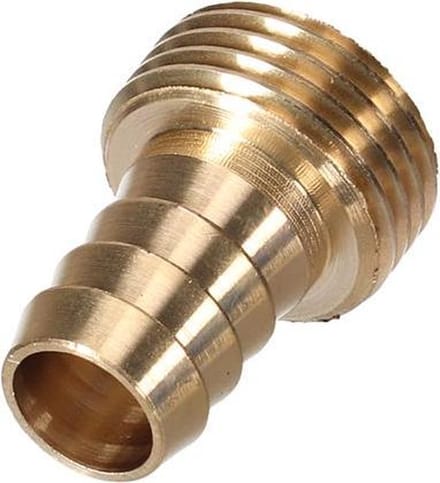 MESSING KRAANAANSLUITING - BUITENDRAAD 3/4" - SLANG 5/8"