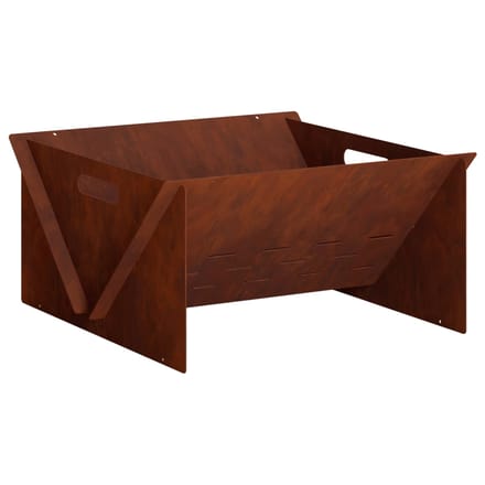 vidaXL - Vuurkorf - Roestkleurig - 40 - x - 40 - x - 20 - cm - weervast - staal