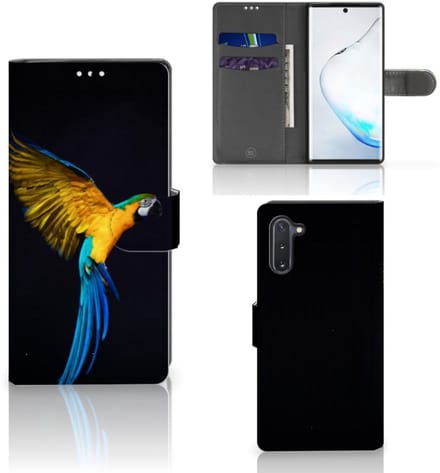 Samsung Galaxy Note 10 Telefoonhoesje met Pasjes Papegaai