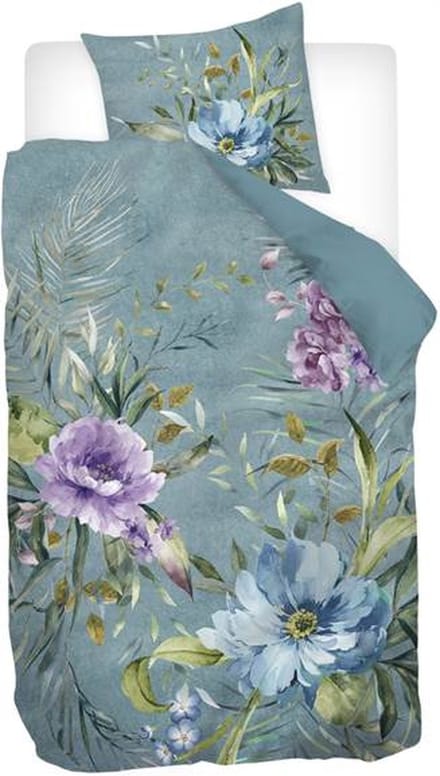 Snoozing Suzette Dekbedovertrek - Eenpersoons - 140x200/220 cm - Blauw