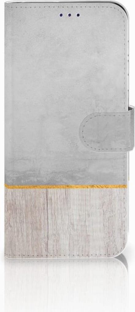 Samsung Galaxy A50 Book Style Case Wood Concrete