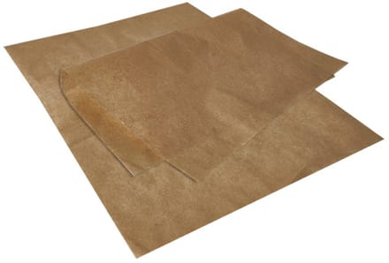 Inpakpapier, Pergament papier 35 cm x 25 cm bruin vetvrij