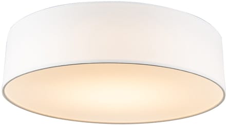 QAZQA drum led - Moderne LED Plafondlamp - 1 lichts - Ø 400 mm - Wit - Woonkamer | Slaapkamer | Keuken