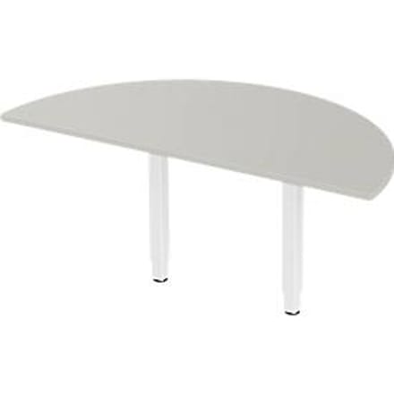 Schäfer Shop Select PLANOVA ERGOSTYLE aanbouwtafel, 1/2 cirkel, lichtgrijs/wit