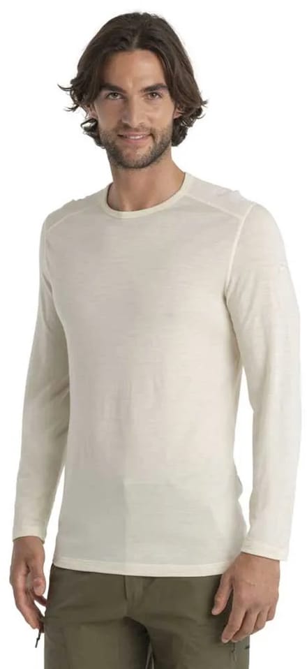 Icebreaker 200 Oasis Crewe Merino Lange Mouwen Basislaag Beige 2XL Man