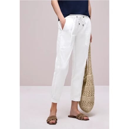 Slim legs broek in een lichtgewicht stof
