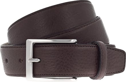 Vanzetti Leren Riem Dresscode: Business 35mm Cambered Full Leather Belt W80 Dark Brown Bruine