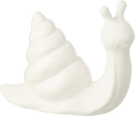 J-Line decoratie Slak - polyresin - wit