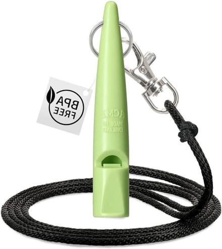 Hondenfluitje nr. 2115 + gratis pijpenband - ideaal voor hondentraining (limoengroen)