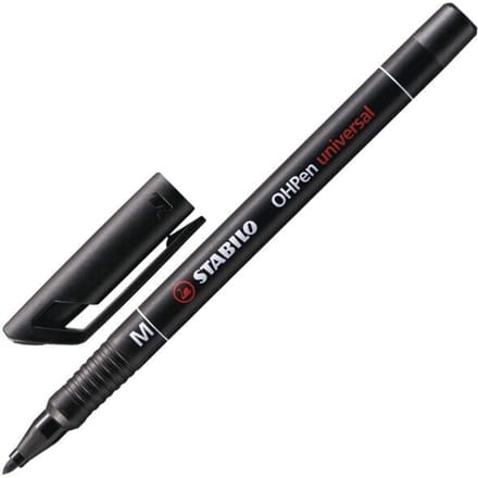 Viltstift STABILO OHpen 843/46 permanent rond medium zwart