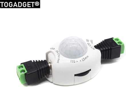 Automatische PIR bewegingssensor - Lichtschakelaar 5V - 12V PIR Bewegingssensor - PIR Motion sensor - Bewegingsdetector - Automatische AAN - UIT schakelaar  voor LED Strip
