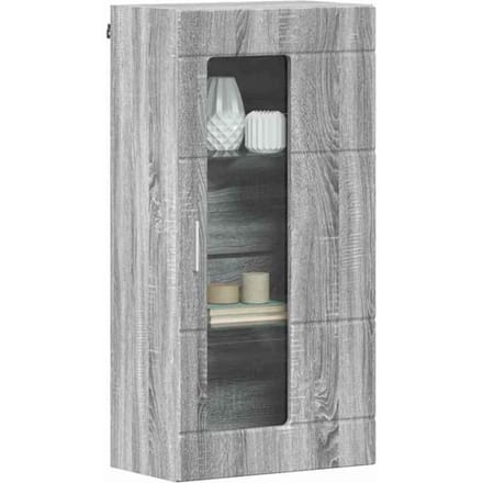 vidaXL Wandkast FLORIN 50 x 29 x 100 cm Grijs Sonoma Bewerkt hout