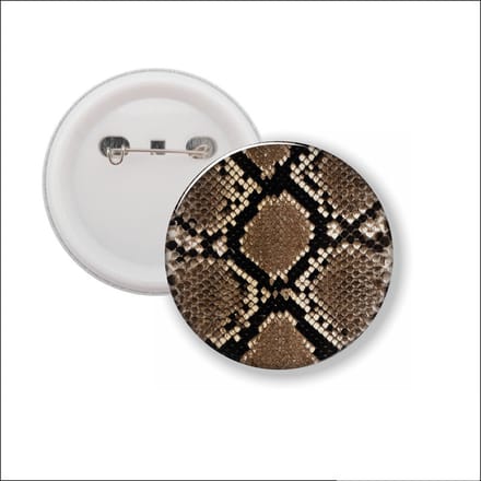 Button Met Speld - Slangenhuid