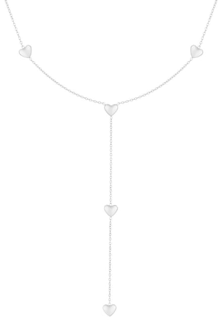 Endless love ketting - Zilverkleur- hartjes- valentijn - moederdag